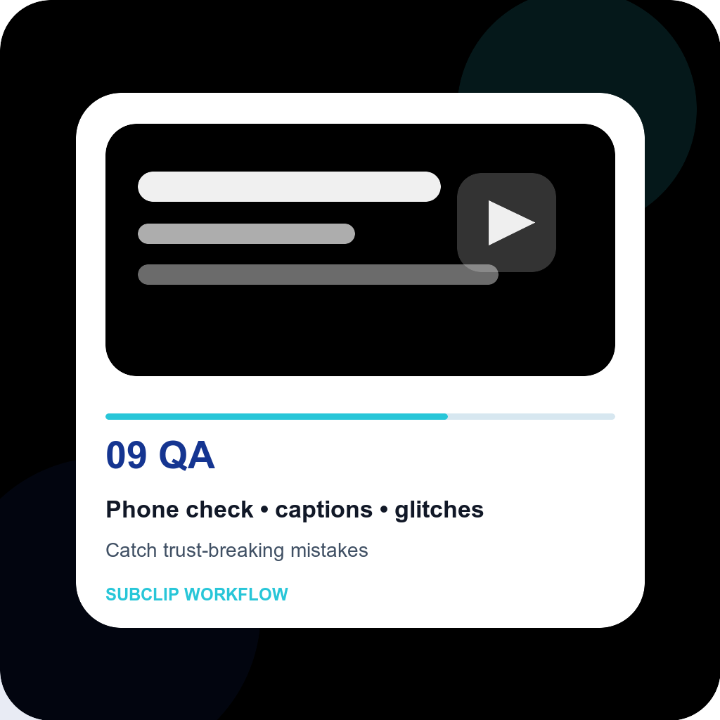 Final QA checklist for YouTube video upload