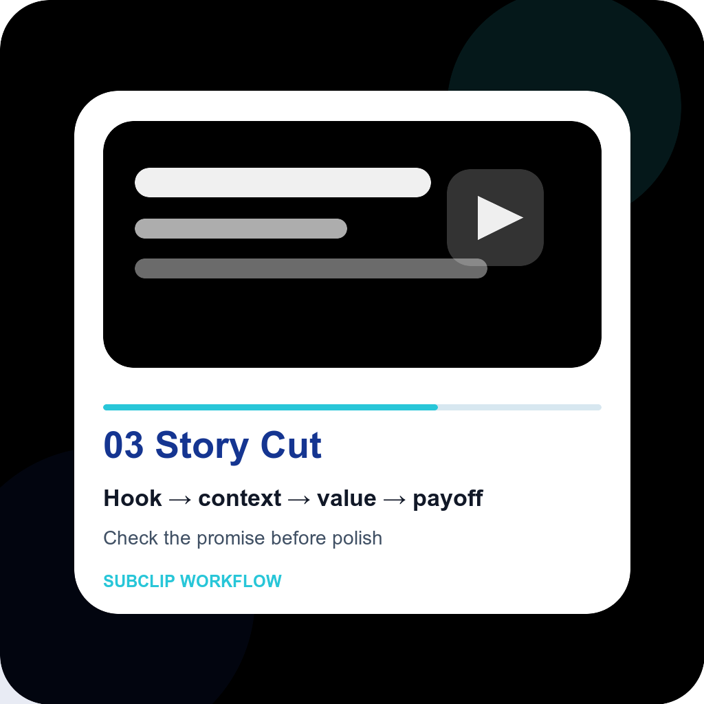 YouTube rough story cut workflow